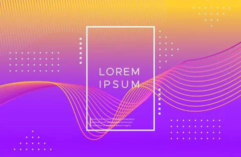 Minimal geometric background with wavy lines pattern. Stock Illustration