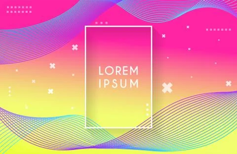 Minimal geometric background with wavy lines pattern Stock Illustration