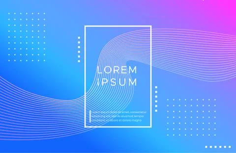 Minimal geometric background with wavy lines pattern Stock Illustration