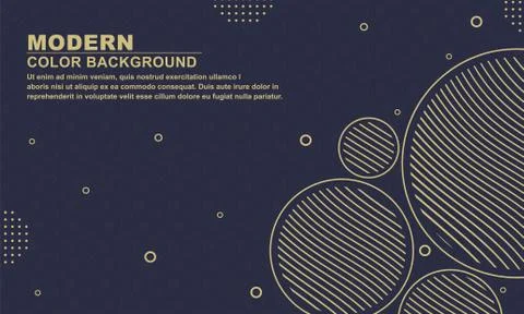 Minimal geometric blue background in circle style Stock Illustration