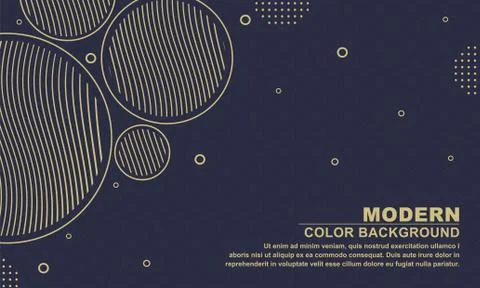 Minimal geometric blue background in circle style Stock Illustration