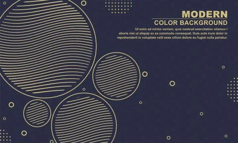 Minimal geometric blue background in circle style Stock Illustration