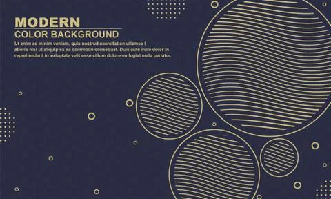 Minimal geometric blue background in circle style Stock Illustration