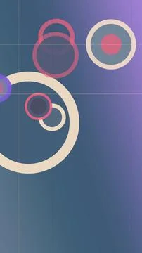Minimal geometric circle pattern in blue and purple gradient with neon pink.. Stock Illustration