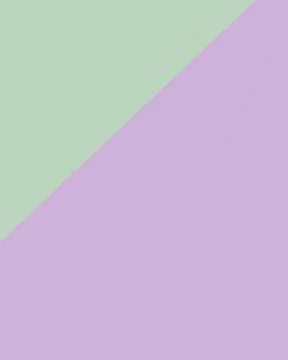 Minimal geometric composition featuring soft mint and lavender fields divid.. Illustrazione stock