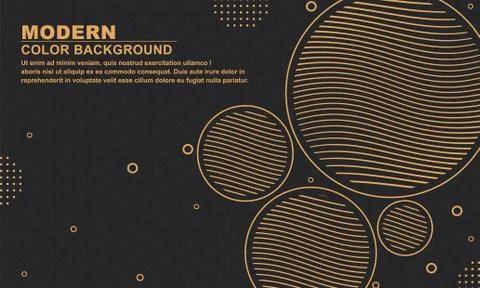 Minimal geometric dark background in a circle style Stock Illustration
