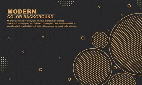 Minimal geometric dark background in a circle style Stock Illustration