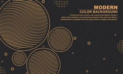 Minimal geometric dark background in a circle style Stock Illustration
