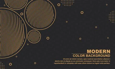 Minimal geometric dark background in a circle style Stock Illustration
