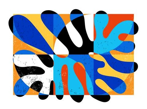 Minimal geometric design poster, vector template with primitive shapes Stock Illustration