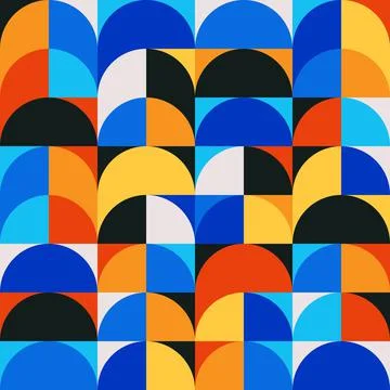 Minimal geometric design seamless background, vector template Stock Illustration