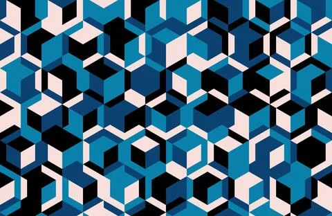 Minimal geometric design with sharp shapes and mosaic repetition. Ideal for s イラスト素材