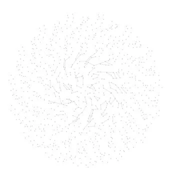 Minimal Geometric Dotted Circle Network Design Stock Illustration