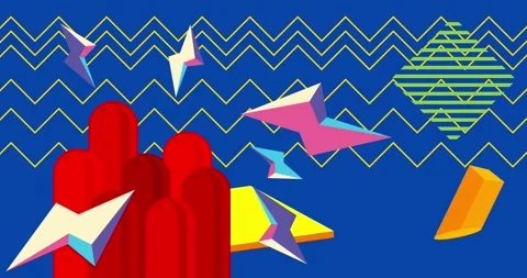 Minimal geometric elements Stock Footage 307153819