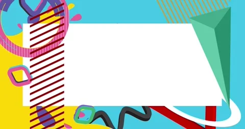 Minimal geometric elements frame animation Stock Footage 282637271