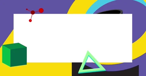 Minimal geometric elements frame animation Stock Footage 285576953