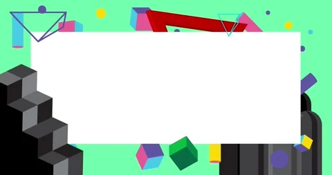 Minimal geometric elements frame Stock Footage 285577000
