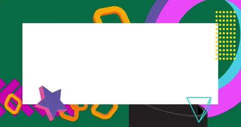 Minimal geometric elements frame Stock Footage 304079651