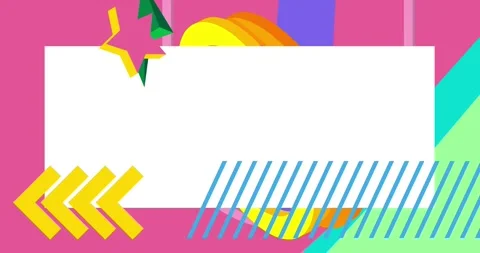 Minimal geometric elements frame video Stock Footage 304079649
