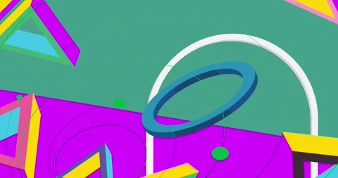 Minimal geometric elements simplicity frame video Stock Footage 299491027