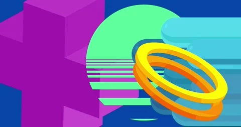 Minimal geometric elements simplicity frame Stock Footage 299491031