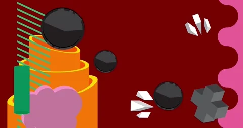 Minimal geometric elements video Stock Footage 307153808