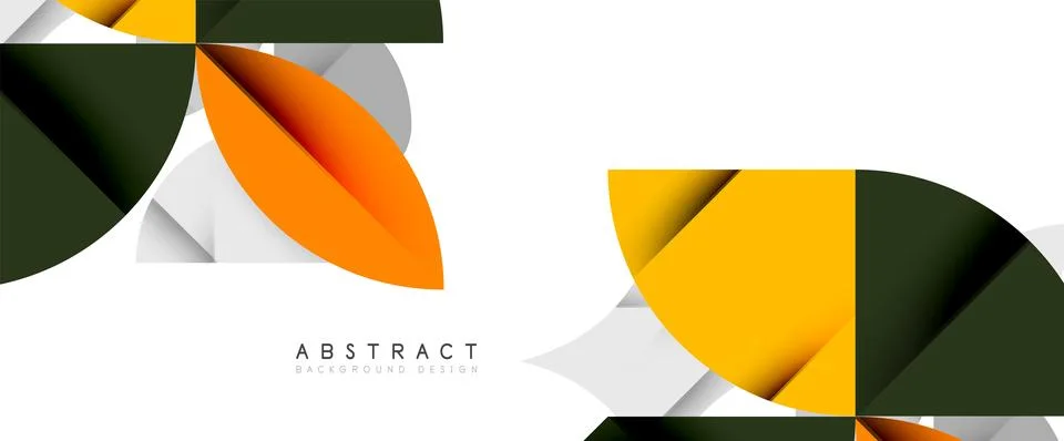 Minimal geometric elements on white. Petals, round triangles, star Illustrazione stock