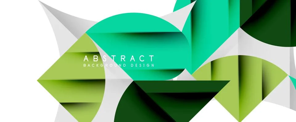 Minimal geometric elements on white. Petals, round triangles, star Illustrazione stock