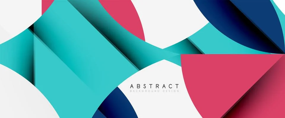 Minimal geometric elements on white. Petals, round triangles, star Illustrazione stock
