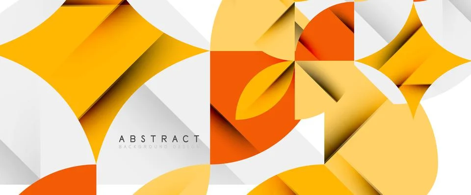 Minimal geometric elements on white. Petals, round triangles, star Illustrazione stock