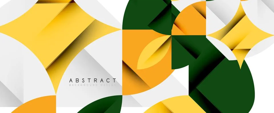 Minimal geometric elements on white. Petals, round triangles, star Illustrazione stock
