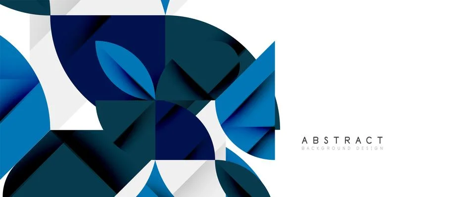 Minimal geometric elements on white. Petals, round triangles, star 스톡 일러스트