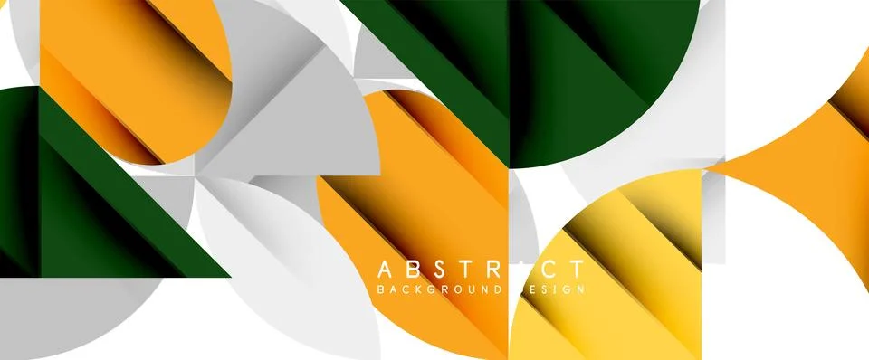 Minimal geometric elements on white. Petals, round triangles, star 스톡 일러스트