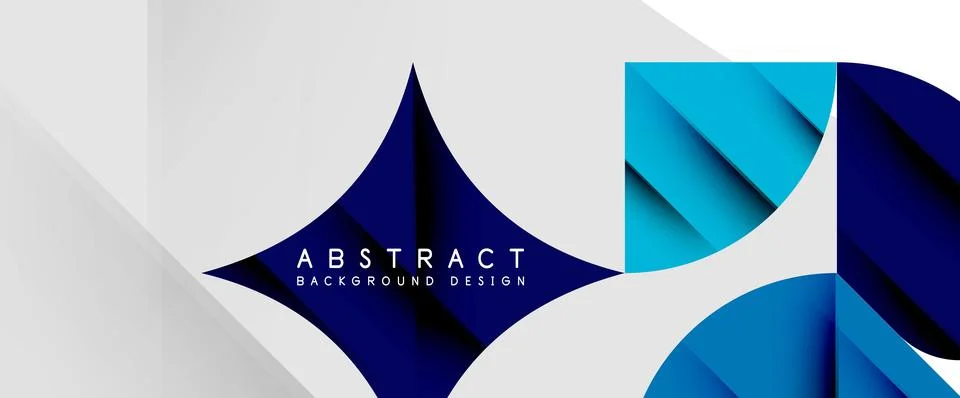 Minimal geometric elements on white. Petals, round triangles, star Illustrazione stock