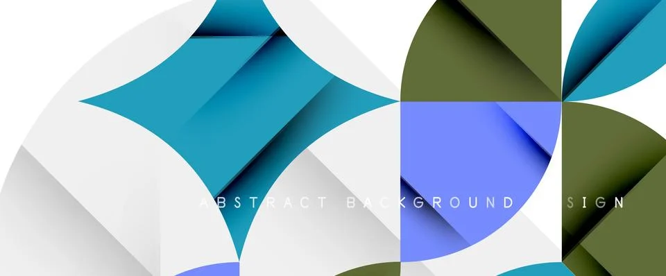 Minimal geometric elements on white. Petals, round triangles, star Illustrazione stock