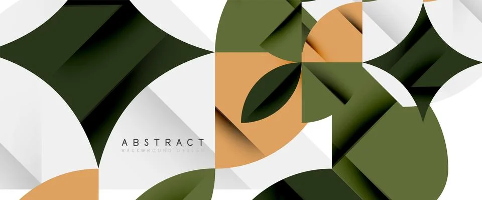 Minimal geometric elements on white. Petals, round triangles, star Illustrazione stock
