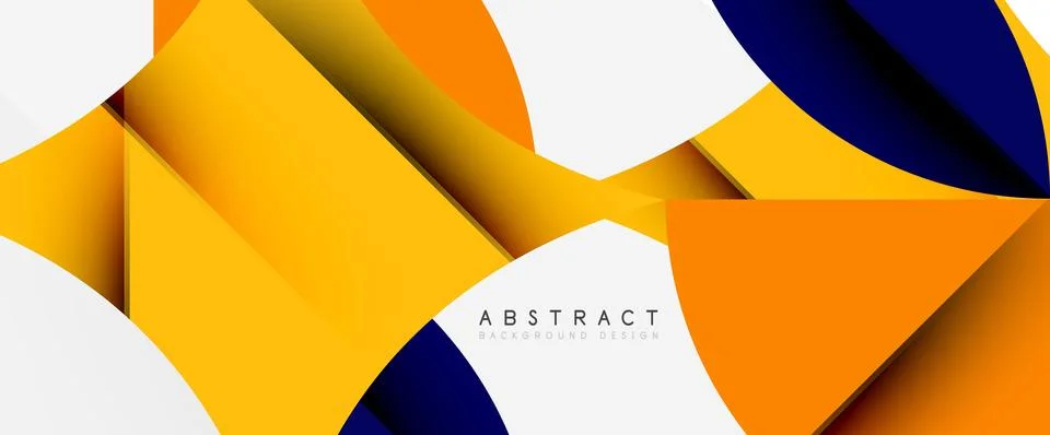 Minimal geometric elements on white. Petals, round triangles, star Stock Illustration