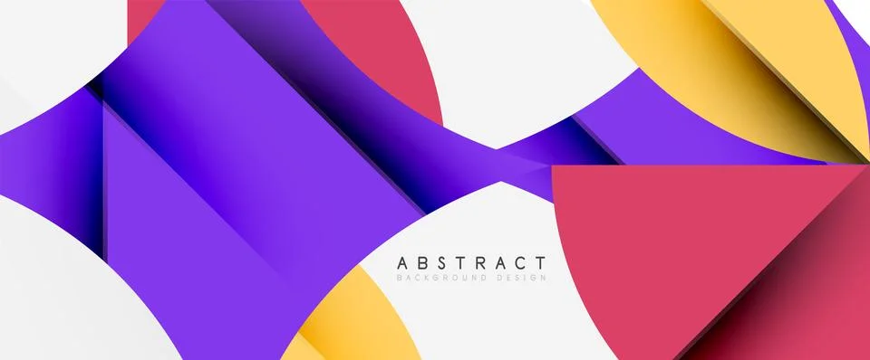 Minimal geometric elements on white. Petals, round triangles, star Illustrazione stock