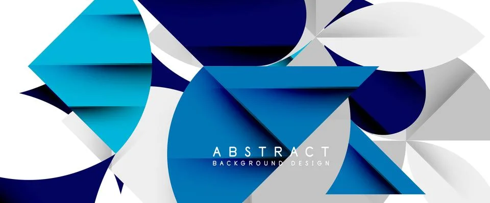 Minimal geometric elements on white. Petals, round triangles, star 스톡 일러스트