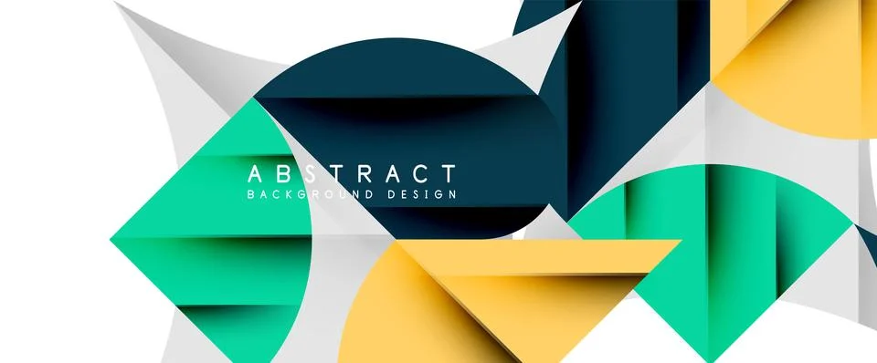 Minimal geometric elements on white. Petals, round triangles, star Stock Illustration
