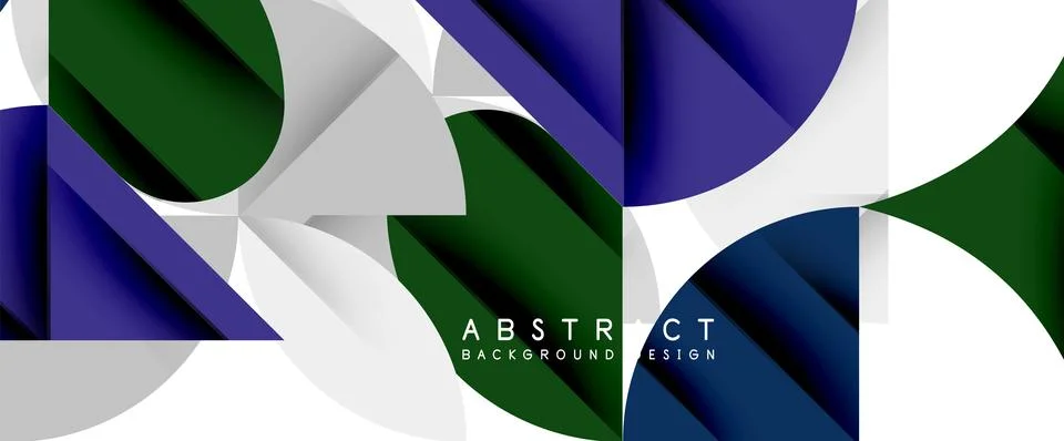 Minimal geometric elements on white. Petals, round triangles, star Illustrazione stock