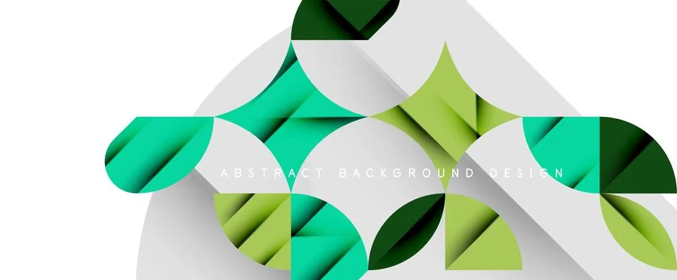 Minimal geometric elements on white. Petals, round triangles, star 스톡 일러스트