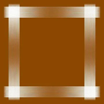 Minimal geometric frame with intersecting lines over wooden / brown backgroun 스톡 일러스트