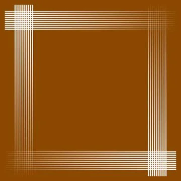 Minimal geometric frame with intersecting lines over wooden / brown backgroun Stockillustratie