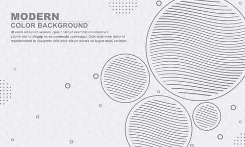 Minimal geometric gray background in a circle style Stock Illustration
