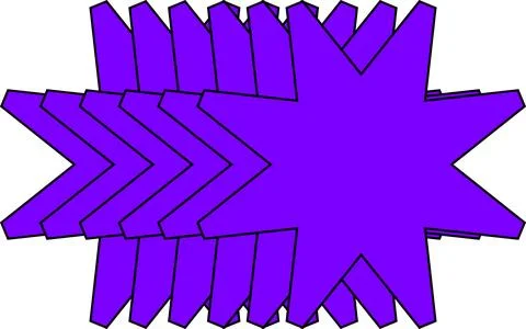 Minimal geometric linear star shape on white background Stock Illustration