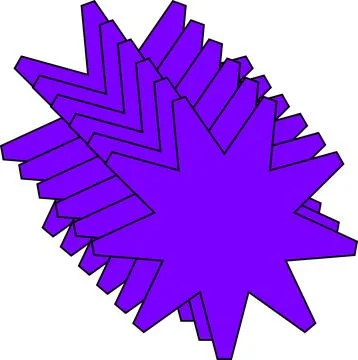 Minimal geometric linear star shape on white background Stock Illustration