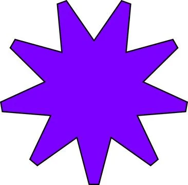 Minimal geometric linear star shape on white background Stock Illustration