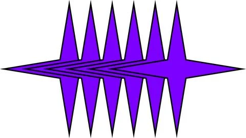 Minimal geometric linear star shape on white background Stock Illustration