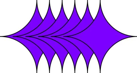 Minimal geometric linear star shape on white background Stock Illustration